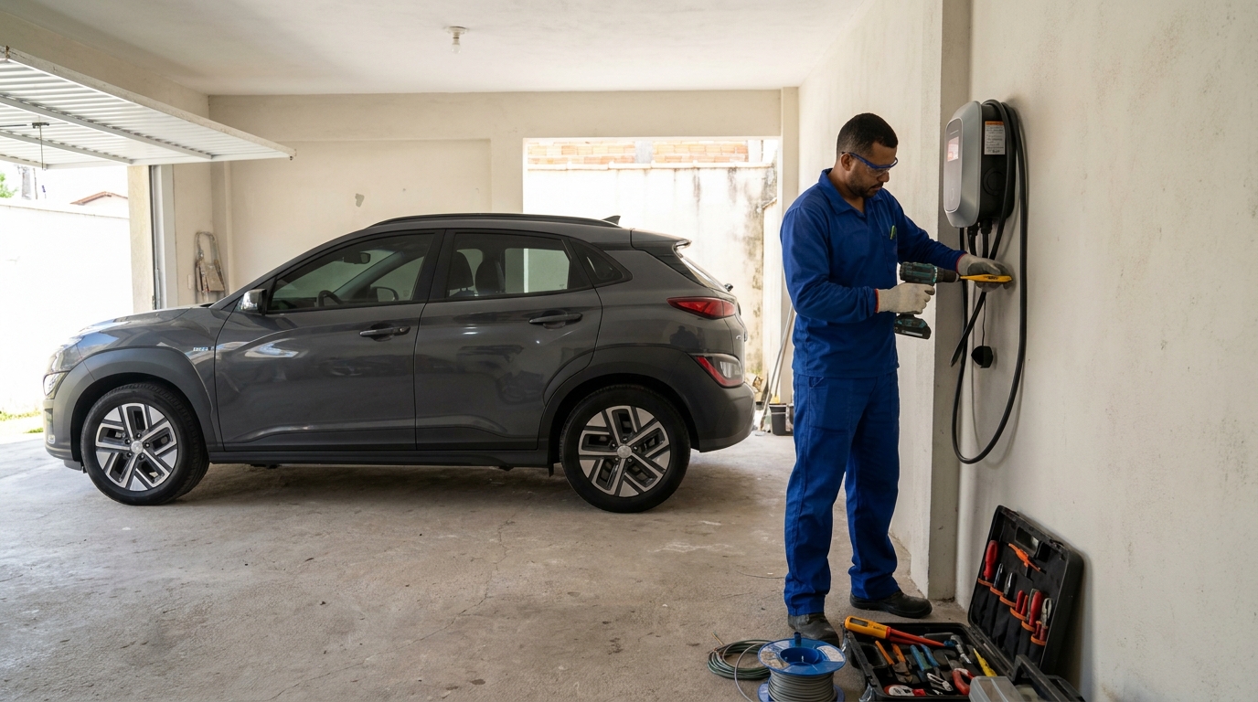 Instalacao de carregador de carro eletrico em Carapicuíba‑SP
