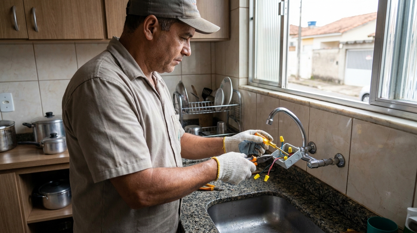 Instalacao de torneira eletrica profissional em Carapicuíba‑SP